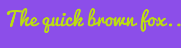 Image with Font Color BCDD11 and Background Color 8C4EE9